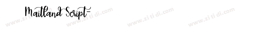 免费Maitland Script字体转换